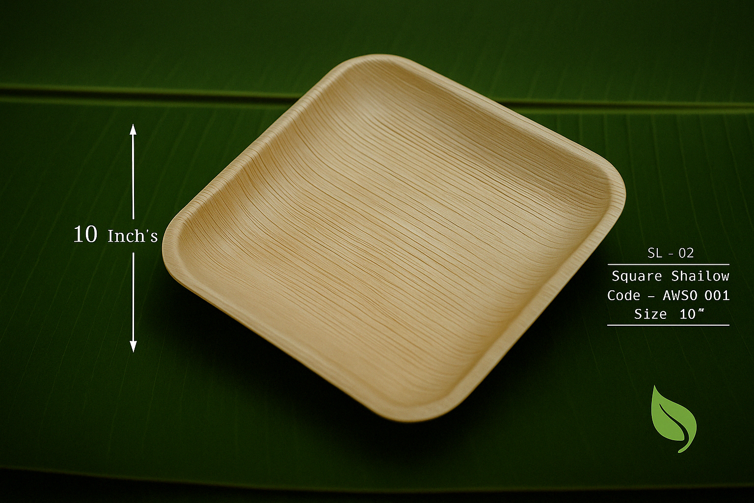 Square Areca Plate